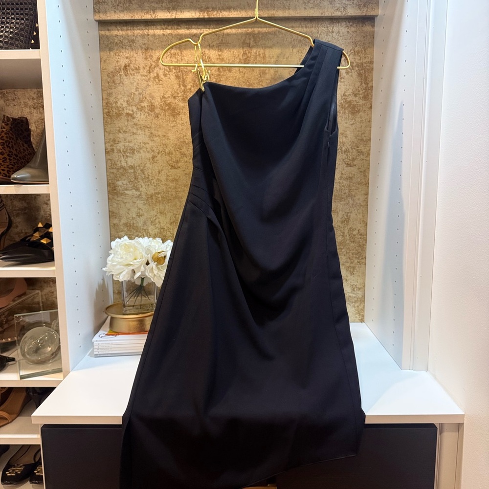 White House Black Market One Shoulder Asymmetrical Diagonal Hem Cocktail Dress 4